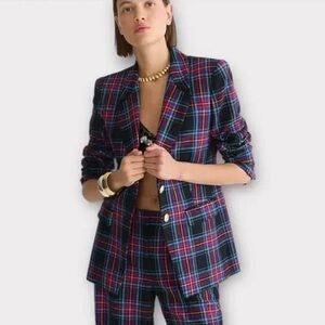 J. Crew Nipped-in Blazer In Stewart Tartan Sz 8